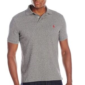 Polo Ralph Lauren Custom Fit Heathered Gray Short Sleeve Shirt Mens Sz Xl Casual